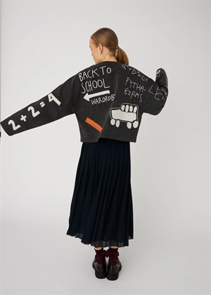 Back To School Embroidered jakke Almond Black Stella Nova 